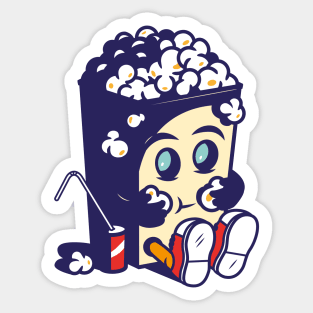 Movie Fan Popcorn Monster Sticker